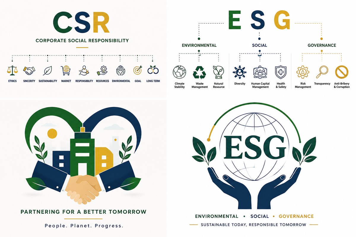 CSR & ESG framework infographic